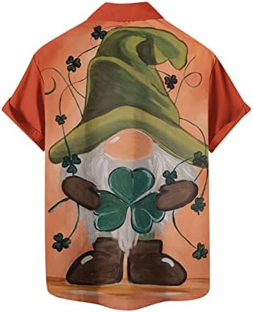 Muška majica St.Patrick casual kratkih rukava Havajska košulja Dukserica Clover Shamrock Majica Dugme
