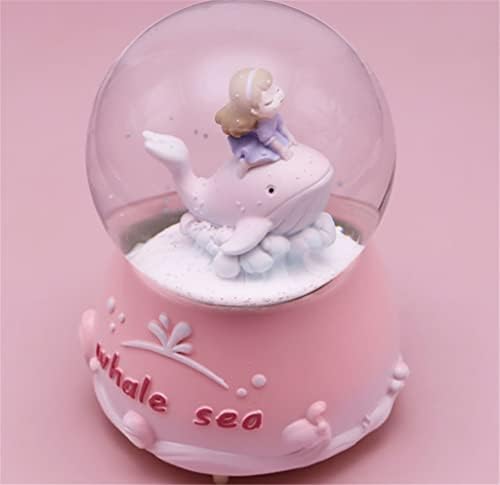 Hmggdd Dream Dolphin Crystal Ball Girl Rođendan Poklon može zakretati plutajuće sniježne muzičke