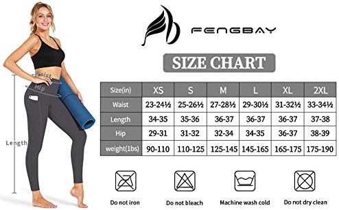 Fengbay visoke struke joga hlače, džep joga hlače Tummy Workout Work Trgovina 4 smjer Stretch Yoga gamaše