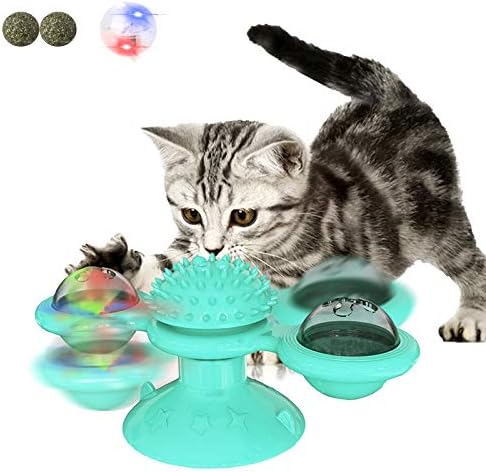 Lejgeqr Mačke za unutrašnje mačke, interaktivna igračka mačaka sa usisnim čašice vjetrenjače mačene
