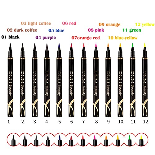 Guolarizi Colors Eyeliner šarena boja dugi Eyeliner Liquid 12 Liquid Lasting Pen Liner vodootporna
