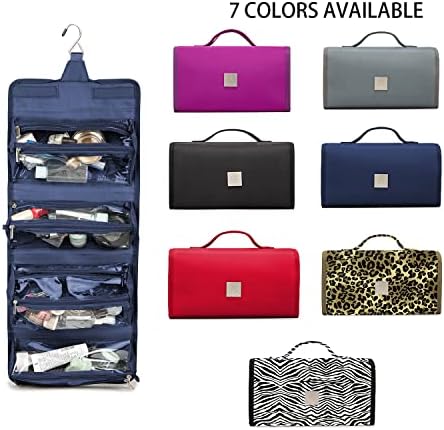 ROYALFAIR smotana torba za šminkanje, putna toaletna torba za žene sa 4 clear TSA odobrene torbice, viseći