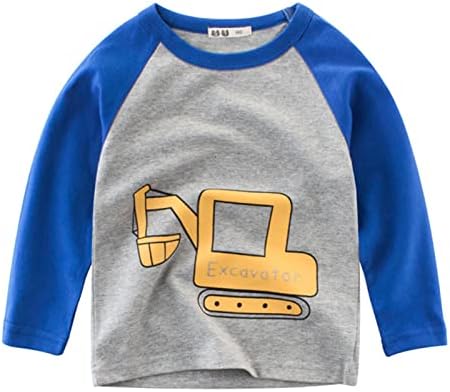 Toddler Kids Baby Boys Girls Automobili Print dugih rukava Crewneck T košulje na vrhu Tee odjeća za dječje