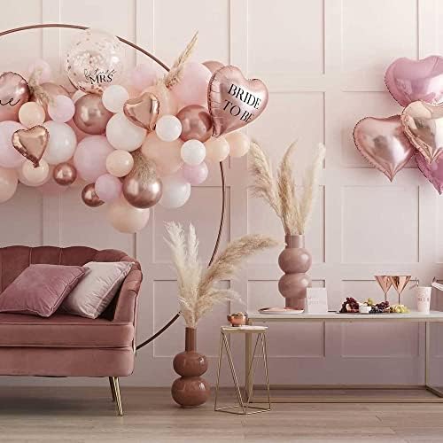 Đumbir Ray Hen Do party Rose Gold & Pink Foil & Confetti baloni Arch Dekoracija luka - 80 balona