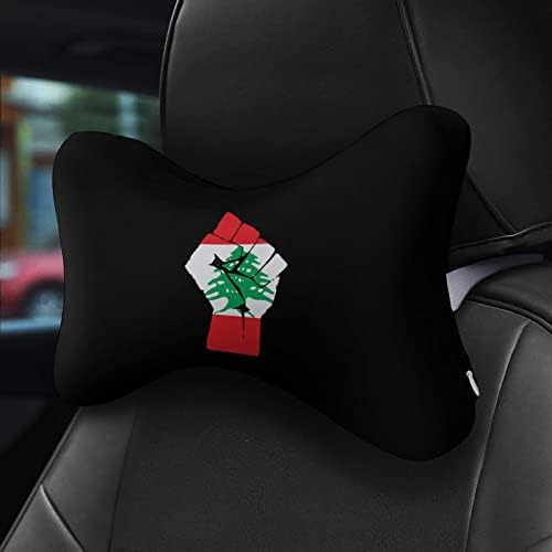 Podignuta FIST Libanon Flag 2pcs Jastuci od automobila prozračiva automatsko mjesto za odmor Jastuk Udobni