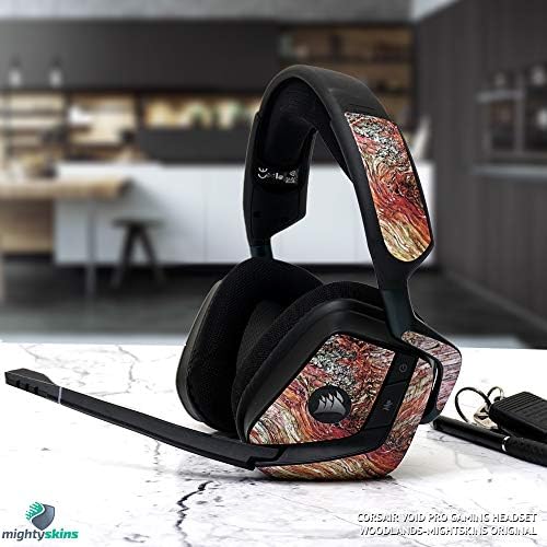 MightySkins koža kompatibilna sa Corsair Void Pro Gaming slušalicama-Crna dijamantska ploča