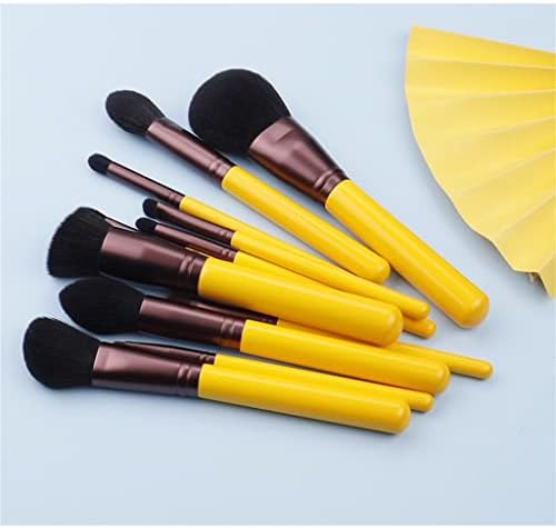 Wpyyi Yellow Series 11pcs Sintetička četkica za kosu set-lica i kozmetička olovka i oka - boja: a,