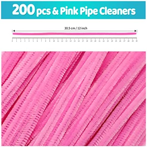 200 ružičastih sredstava za čišćenje cijevi + 1000 ružičaste perlice za ružičaste ponije, ponijem perle, sredstva