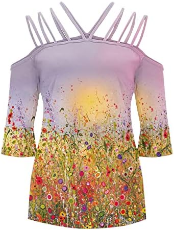 Top Tee za žene jesen ljeto kratki rukav komforna odjeća u boji Trendy Cotton Heart Love Graphic Lounge T Shirt
