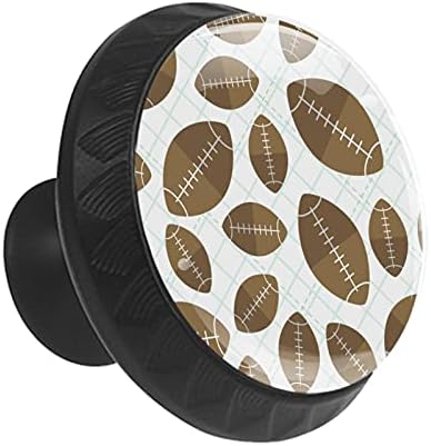 12 komada stakleni gumbi američkog fudbala za ladice komoda, 1,37 x 1,10 u okruglim kuhinjskim
