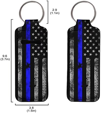 AFPANQZ držač privjeska za ključeve američke zastave prijenosni držač cijevi za sjajilo za usne džep