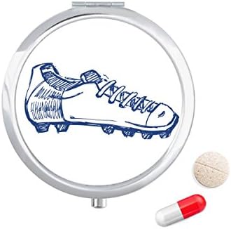 Cartoon Fudbalske Cipele Plavi Uzorak Futrola Za Pilule Džepna Kutija Za Skladištenje Lijekova