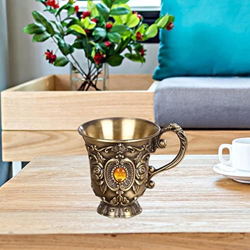 Ieudns metalni ukras za piće za piće Kolekcionarni reljefni praktični višenamjenski pokloni Retro teacups
