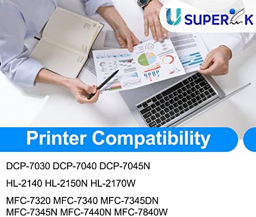 Usuperink kompatibilan je za brata TN360 TN-360 TN330 DR360 DR-360 sa HL-2140 DCP-7040 HL-2150N HL-2170W MFC-7340
