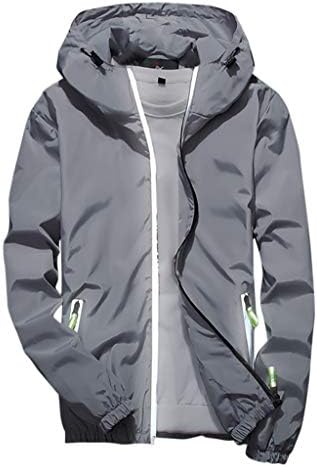 WenKomg1 Muški reflektivni patentni kaput, opruga / jeseni sportu jakna na otvorenom punom bojom plus