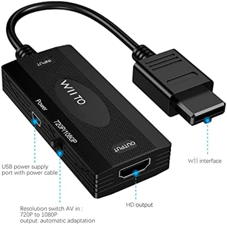 Wii do HDMI kompatibilne igarne konzole za video kabel Adapter visoke rezolucije Izlazni video i audio