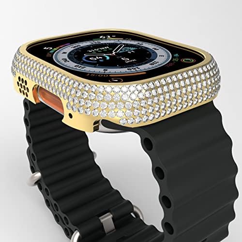 Hjinvigour kompatibilan sa Apple Watch serija 8 ultra 7 6 5 4 3 2 1 SE Bling Cover Sparkull Rhinestone