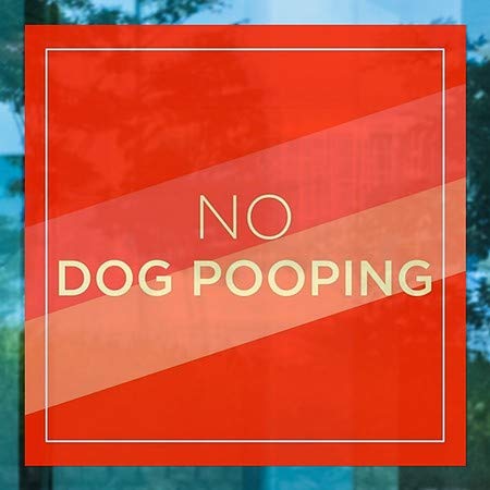 CGSignLab | Nijedan pas Pooping -Modern dijagonal prozor Cling | 24 x24