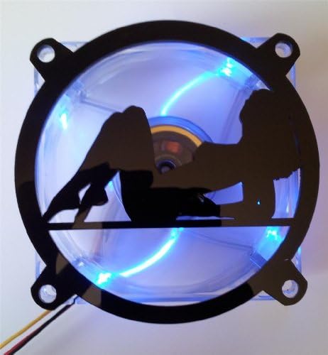 Inspirisan laserski dizajn prilagođeni akrilni seksi djevojka računarski ventilator roštilj 80mm