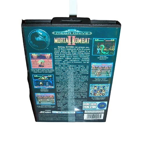 Aditi Mortal Kombat 2 EU pokrivač s kutijom i priručnikom za SEGA Megadrive Genesis Video Game Console 16