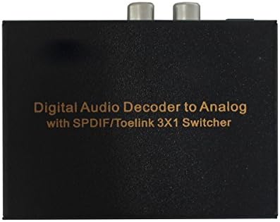 Digital za analogni audio dekoder pretvarač sa SPDIF / ToSLinkom 3x1 prekidač 5.1 Channel Audio SPDIF