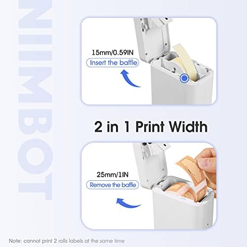 Niimbot D101 proizvođač etiketa bez mastila, sa etiketom 1pack 12x40 mm i etiketom 1pack 14x40mm, lako se