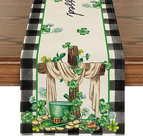 ARTOID mod bivola plaid shamrock cross sv. Patrickov trkač stol trkač, proljeće Kuhinja za trpezariju