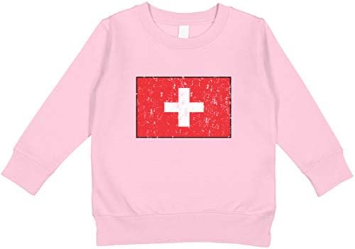 Amdesco Švicarska Zastava švicarske dukserice za Toddler