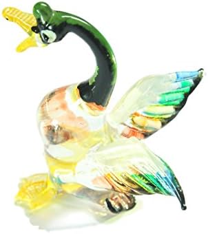Lampwork Mandarina Duck + SWAN minijaturna ruka puhala divlje životinjsko umjetno staklo