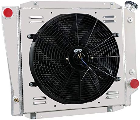 OzCoolingParts 4-redni jezgro puni aluminijumski radijator + 16 ventilator sa pokrovom + termostat / Relejni