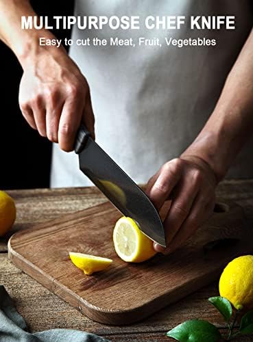 EUNA Chef nož 8 inčni britva oštar, kuhinjski nož za kuvanje višenamjenski, oštar nož sa omotom