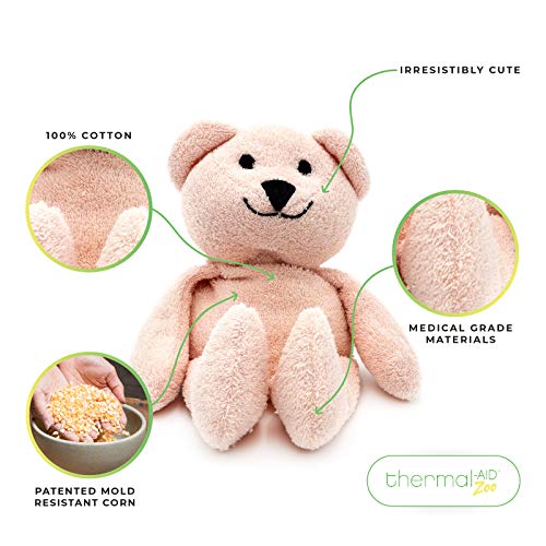 Zoo za termičku pomoć-Bella ružičasti medvjed - dječji jastuk za grijanje s toplim i hladnim bolom u mikrovalnoj