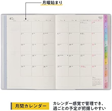 NORITSU KING'S Brunch X Pagem 9995 Notebook, počinje 2023. april, B6, sedmični blokovi, počinje