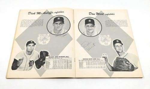 1964 Detroit Tigers tim potpisao Bejzbol Program 8 JSA Auto-autographed MLB Magazines
