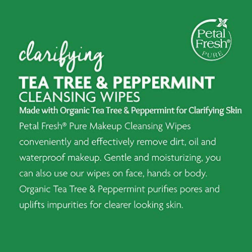 Latica Fresh Clarifying Tea Tree & pepermint Makeup Removing, Cleansing Towelettes, Gentle face