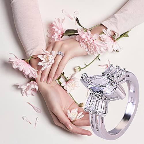 2023 Novi angažman okrugli rez Zirkoni Žene vjenčani prstenovi nakit za žene Full Diamond Dame Prsten Mrze muško