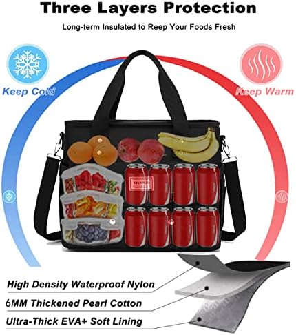 Torba za ručak za žene / muškarce, izolovana nepropusna Cooler kutija za ručak za odrasle, velika torba