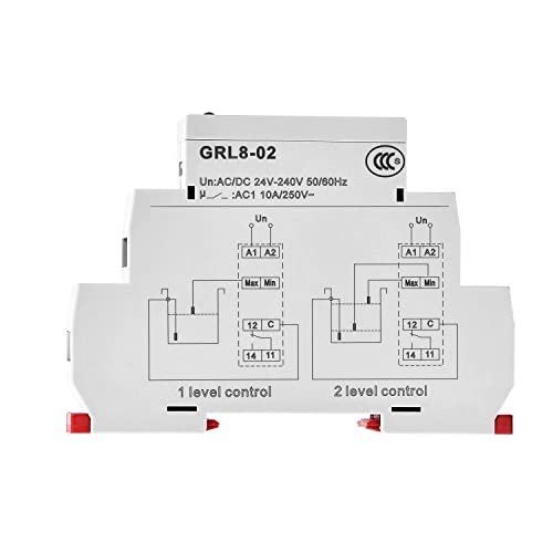 Gaeyaele Grl8 Tečni tajmer Kontrolni relej elektronički regulator nivoa tečnosti 10A AC / DC24V-240V