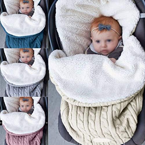 Nuobesty Fleece pokrivač zimska torba za spavanje Newborn Baby Swaddle pokrivač zamotavanje Fleece Warm Todler bag za spavanje vreća sa kolicama za spavanje Dječje torbe za spavanje