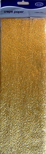Zlatni metalni krep papir - 1,5m x 50cms