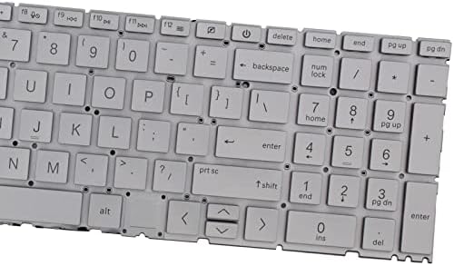 Zamjena srebrne tastature TLBTEK sa pozadinskim osvjetljenjem kompatibilna sa HP Envy X360 15-ED 15-EE 15t-ED