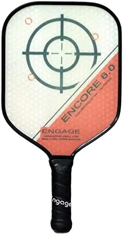 Angage Encore 6.0 Pickleball veslo | Uspa odobrena | Teksturirana Fibertek visoka kompresijska stakloplastika