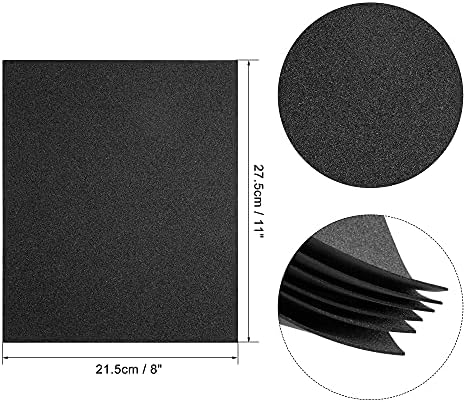 Uxcell Black Glitter Eva pjene listovi 11 x 8 inčni 2 mm debljine za zanat DIY Projekti 24 kom