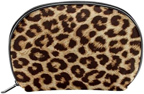 Toaletna torba, kozmetička torba za šminku za žene muškarci, leopard print smeđa moderni