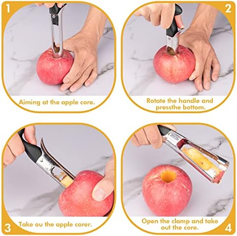 Rezač jabuka, profesionalni rezač jabuka,sa udobnom ručkom Premium odstranjivač jezgre jabuka, izdržljivi čvrsti