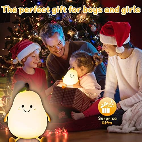 Noćno svjetlo za djecu slatka silikonska lampa za dječje kruške, noćna lampa za dječiju sobu, LED