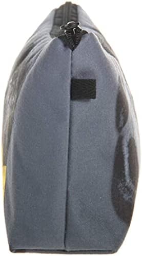 Prijenosna ženska torba za šminku Black Pug s kravatom uzorak patentni zatvarač kozmetička
