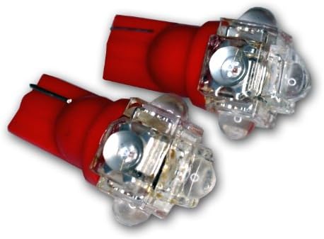 TuningPros LEDBW-T10-R5 Kočnica upozorenja LED svjetlosne žarulje T10 klin, 5 Flux LED crveni
