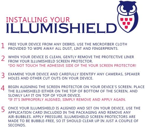 Illumishield zaštitnik ekrana kompatibilan sa Kindle Fire 7-inčnim Clear HD štitom protiv mjehurića i pet filmom