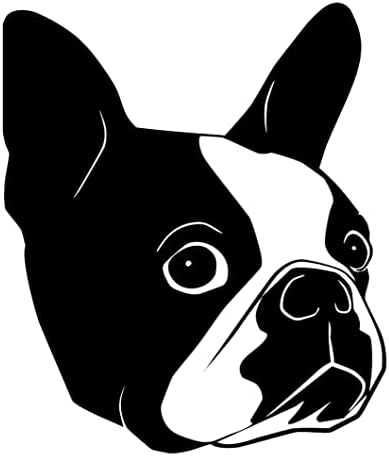Boston Terrier Decal- {Black} 5 Naljepnica - Terrier naljepnica, terijerski pas naljepnica, štene, mama pas,